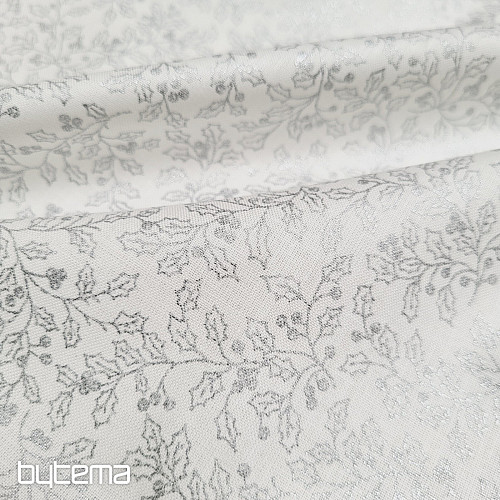 Cotton fabric HOLLY silver