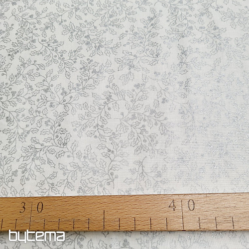 Cotton fabric HOLLY silver