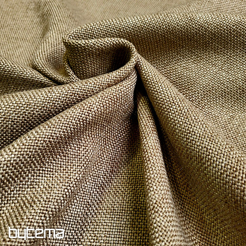 One-color designer decorative fabric ALBA 2/10 SV. BROWN