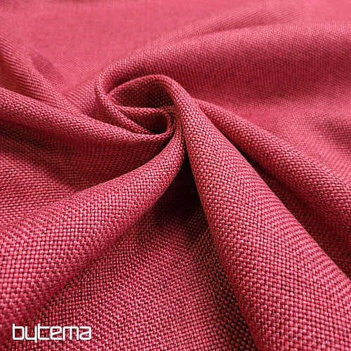 One-color designer decorative fabric ALBA 2/15 RED