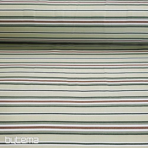 Decorative fabric GREEN STRIPES