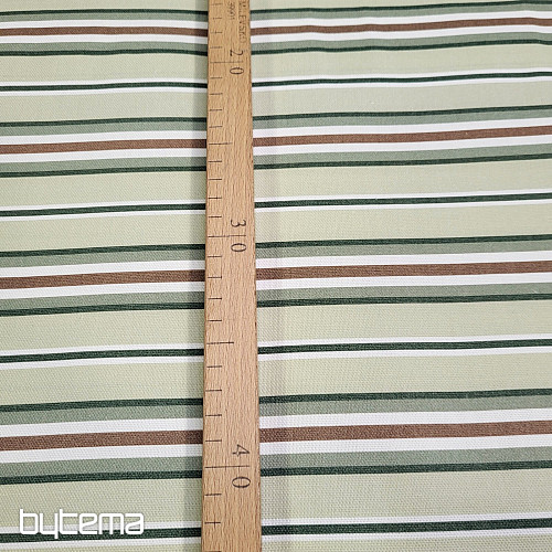 Decorative fabric GREEN STRIPES