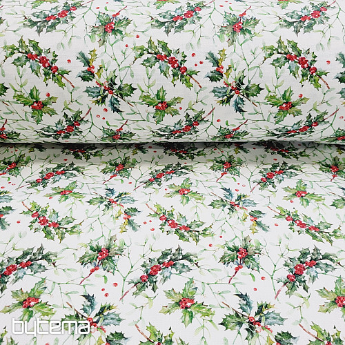 Christmas decorative fabric HOLLY