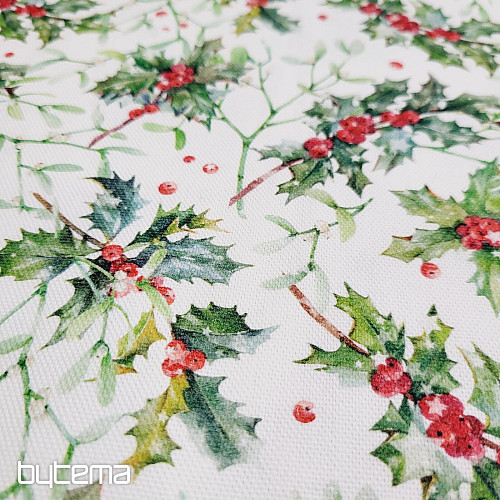 Christmas decorative fabric HOLLY