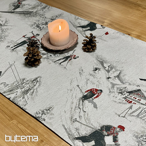 Luxury tablecloth and scarf SKI ALPINE