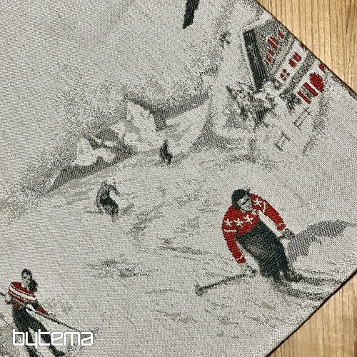 Luxury tablecloth and scarf SKI ALPINE