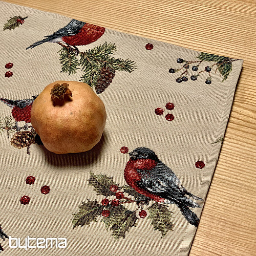 Christmas table setting WINTER BIRDS
