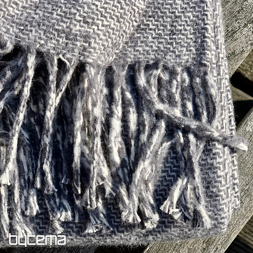 Blanket GREY WITH FRINGES