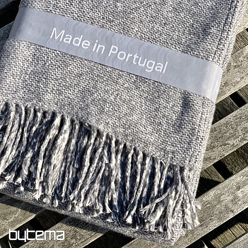 Blanket GREY WITH FRINGES