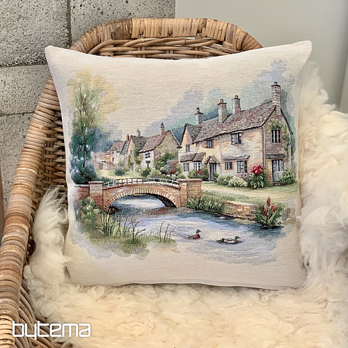 COTSWOLDS GRIDGE tapestry cushion cover
