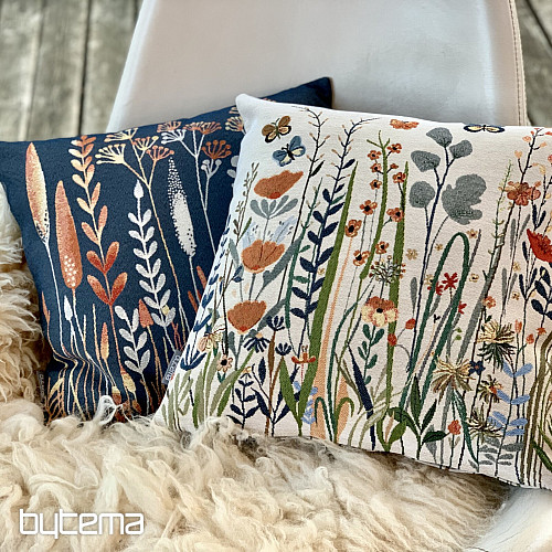 Tapestry cushion cover WILD MEADOW beige