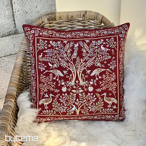 Tapestry pillowcase WILLIAM MORRIS burgundy