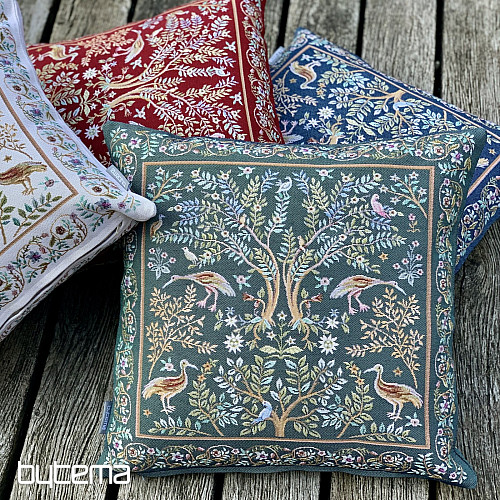 Tapestry pillowcase WILLIAM MORRIS burgundy