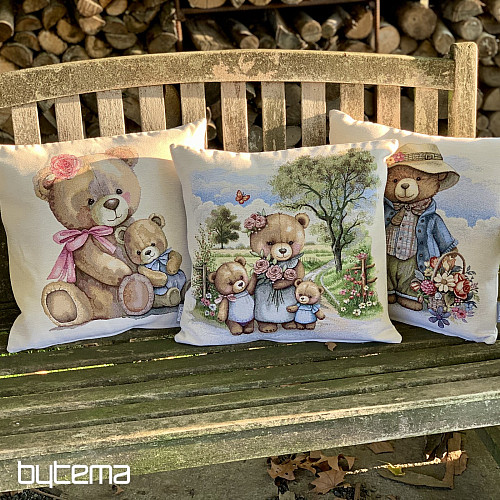 Tapestry cushion cover MISS BEAR
