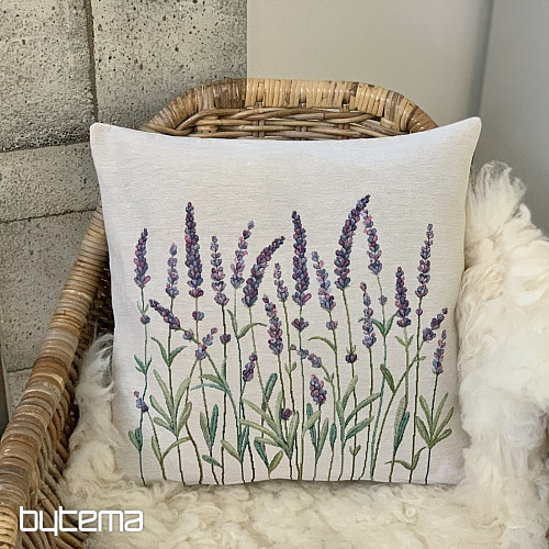 Tapestry cushion cover LAVENDER STEMS
