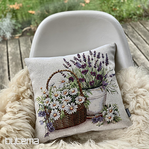 Tapestry cushion cover BEAUTY IN A BASKET