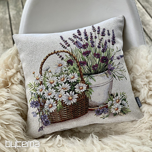Tapestry cushion cover BEAUTY IN A BASKET