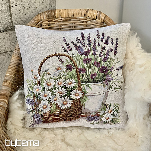 Tapestry cushion cover BEAUTY IN A BASKET