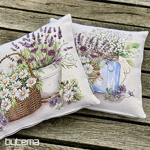 Tapestry cushion cover BEAUTY IN A BASKET