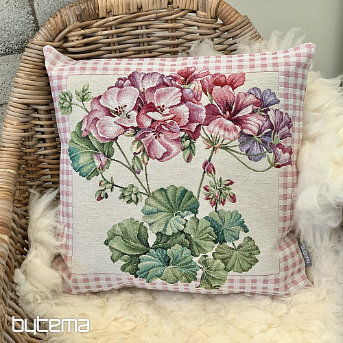 Tapestry cushion cover PELARGONIE