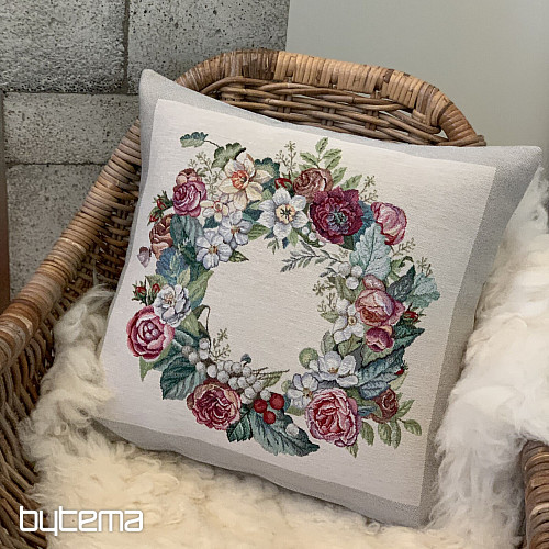 Tapestry cushion cover WREATH FOR JOY
