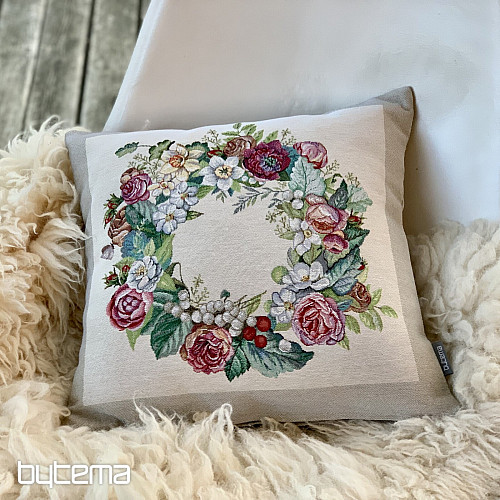 Tapestry cushion cover WREATH FOR JOY