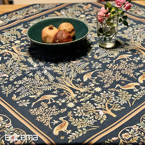 Tapestry tablecloth and scarf WILLIAM MORRIS blue