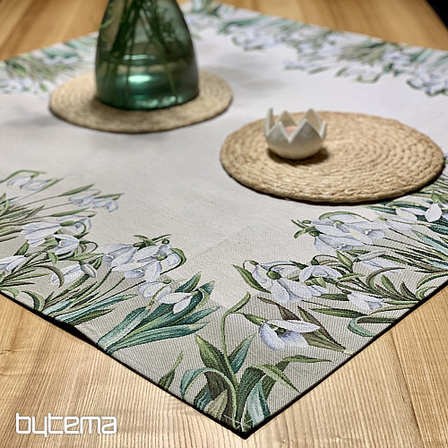 Tapestry tablecloth and scarf LITTLE SNOWFLAKES