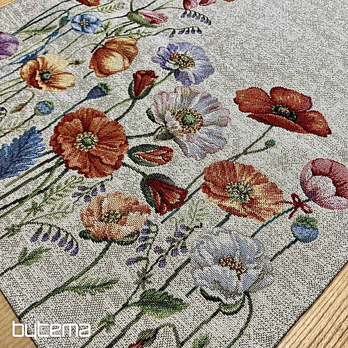 Tapestry tablecloth and scarf POPPY ROMANCE