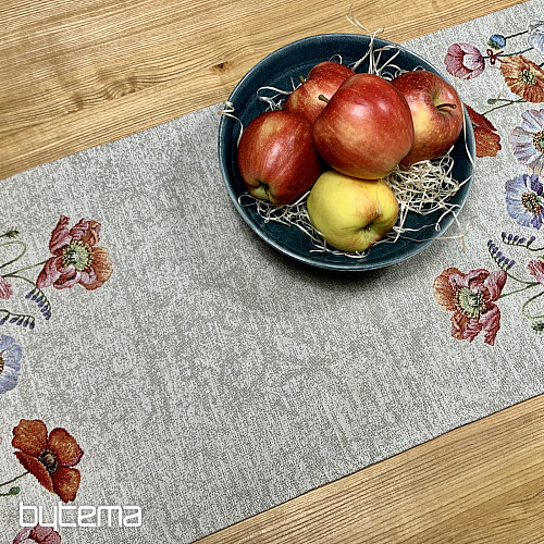 Tapestry tablecloth and scarf POPPY ROMANCE