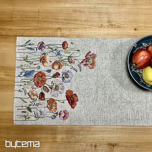 Tapestry tablecloth and scarf POPPY ROMANCE