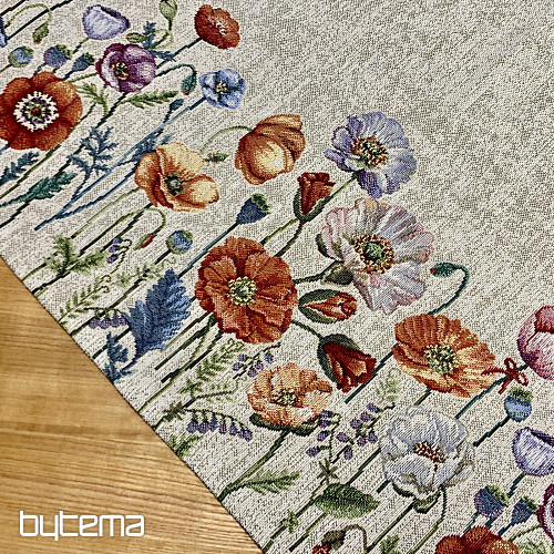 Tapestry tablecloth and scarf POPPY ROMANCE