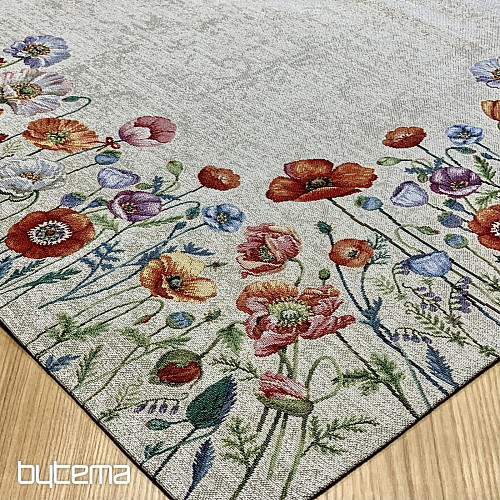 Tapestry tablecloth and scarf POPPY ROMANCE