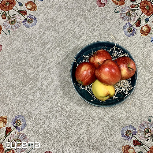 Tapestry tablecloth and scarf POPPY ROMANCE