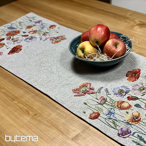 Tapestry tablecloth and scarf POPPY ROMANCE