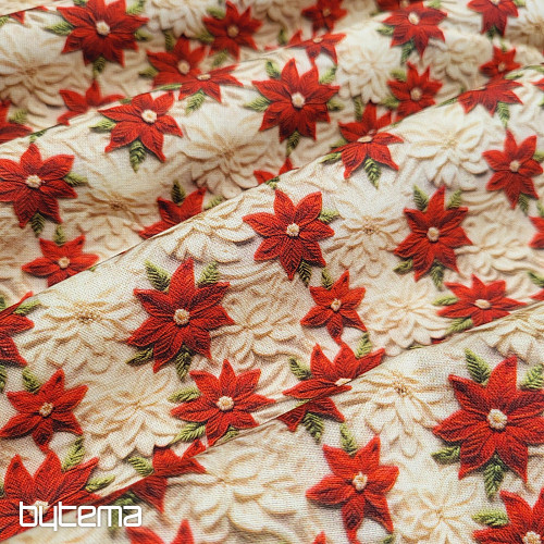 Cotton fabric CHRISTMAS STARS MINI