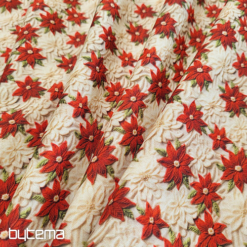 Cotton fabric CHRISTMAS STARS MINI