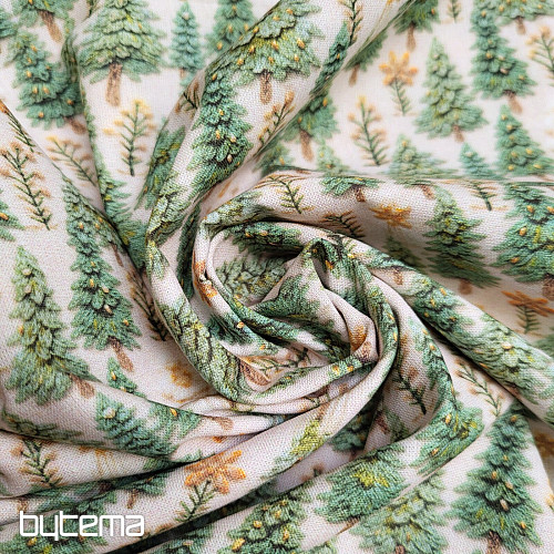 Cotton fabric CHRISTMAS TREES