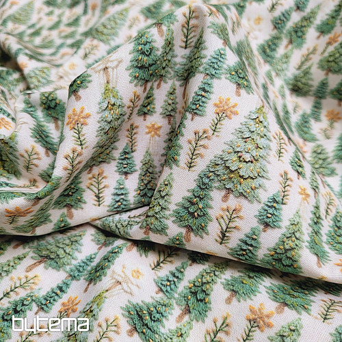 Cotton fabric CHRISTMAS TREES