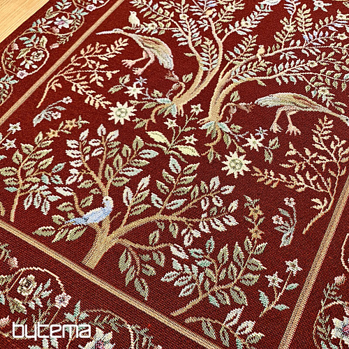 Tapestry tablecloth and scarf WILLIAM MORRIS burgundy