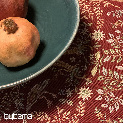 Tapestry tablecloth and scarf WILLIAM MORRIS burgundy