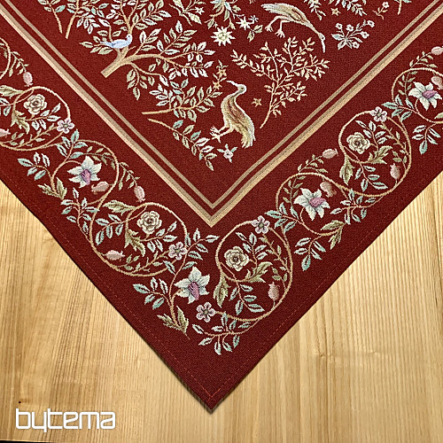 Tapestry tablecloth and scarf WILLIAM MORRIS burgundy