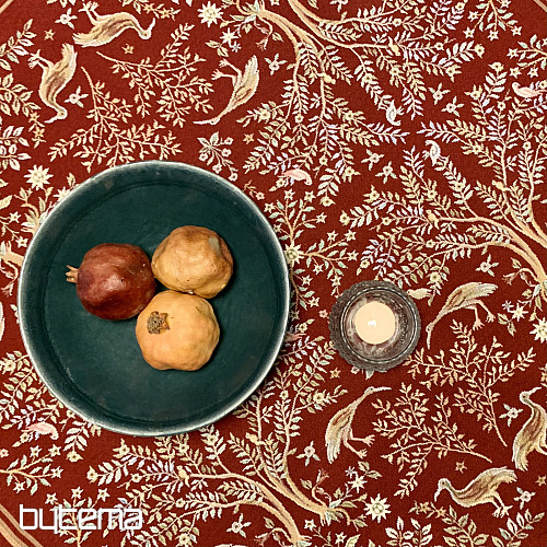 Tapestry tablecloth and scarf WILLIAM MORRIS burgundy