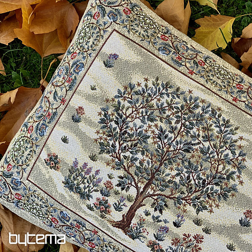 Tapestry cushion TREE OF HAPPINESS beige