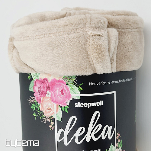 BEIGE MICROFLANNEL blanket