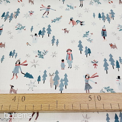 Cotton fabric WINTER RELAX
