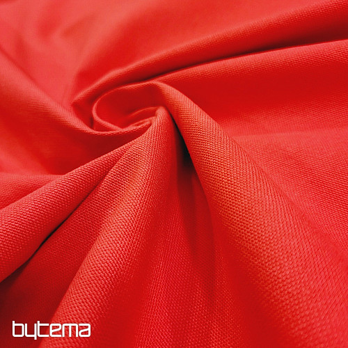 Cotton fabric UNI red - rouge coarse cotton 220g