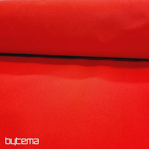 Cotton fabric UNI red - rouge coarse cotton 220g