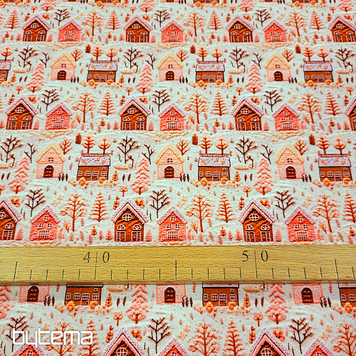 Cotton fabric CHRISTMAS VILLAGE
