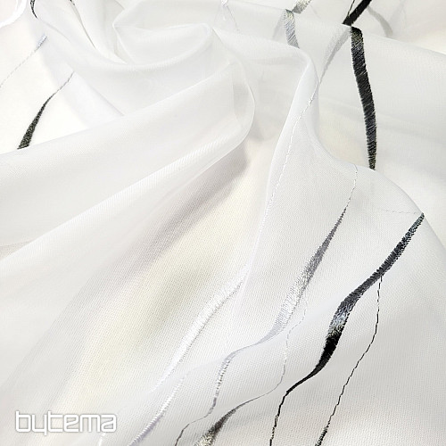 Voile curtain Gerster with embroidery - gray 195/0810